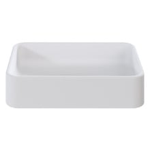 Kanso 500mm Matte White Rectangular Above Counter Basin